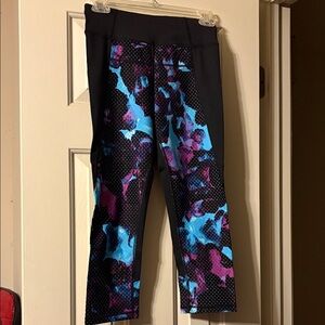 Calvin Klein Performance Quick Dry Black, Blue and Purple Workout Pants Size S